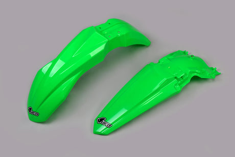 Ufo plast kotflügelsatz stænkskærm sæt ufo kawasaki grøn