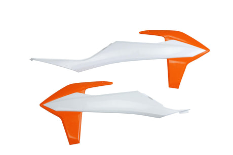 Ufo plast kühlerabdeckung radiatordæksler ufo ktm hvid orange
