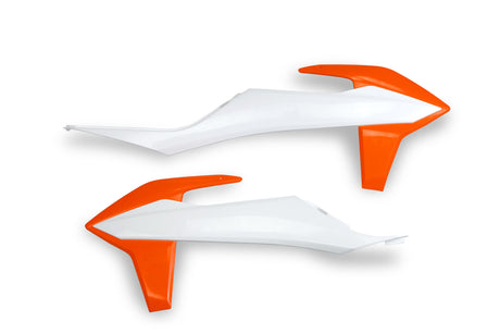 Ufo plast kühlerabdeckung radiatordæksler ufo ktm hvid orange