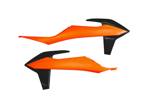 Ufo plast kühlerabdeckung radiatordæksler ufo ktm orange sort
