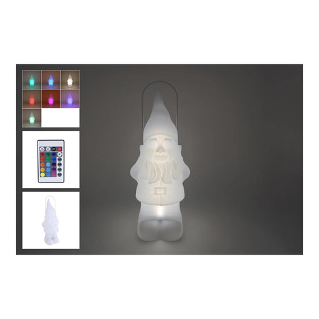 Lantaarn led kabouter solar m rc 7 kleuren wit kunststof 21,5x20x50cm