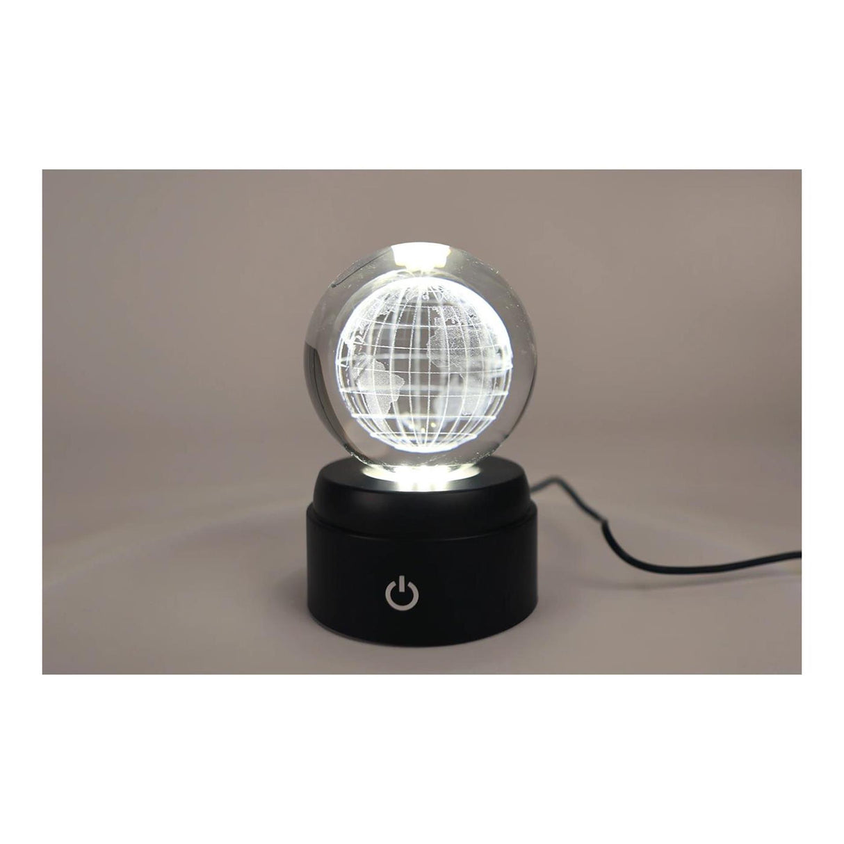 Sfeerverlichting led globe m usb-c kabel bol glas 8x8x12,5cm