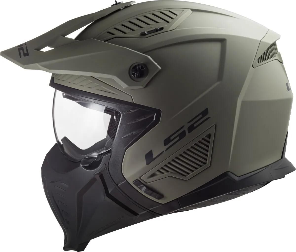 Ls2 modulær hjelm af606 drifter solid hjelm drifter sand mat gr. xl