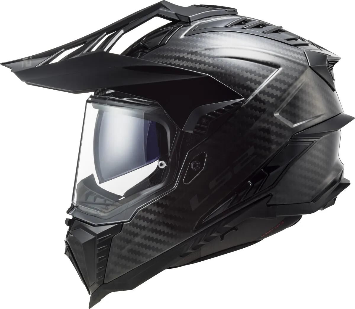 Ls2 enduro hjelm mx701 explorer carbon solid hjelm explorer carbon sort gr. m