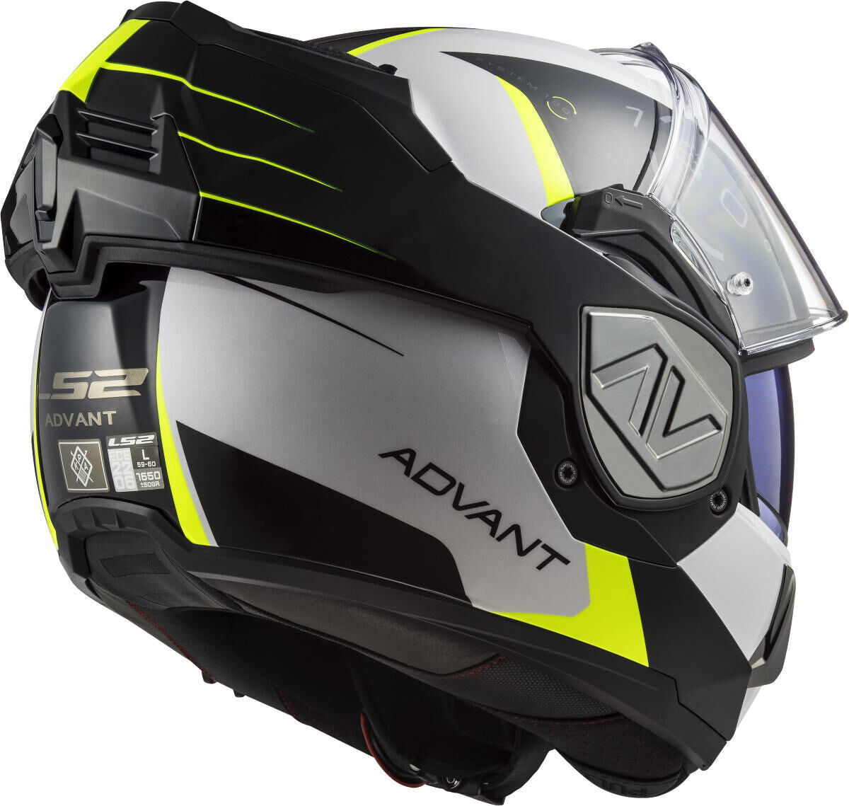 Ls2 flip up hjelm ff906 advant codex hjelm ff906 adv. codex xxl hvid bl yel.