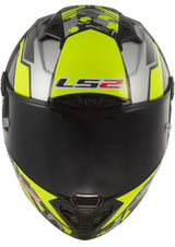 Ls2 helhjelm ff805 thunder carbon rumhjelm ff805 thun.ca. mellemrum xxl yel. grå mat