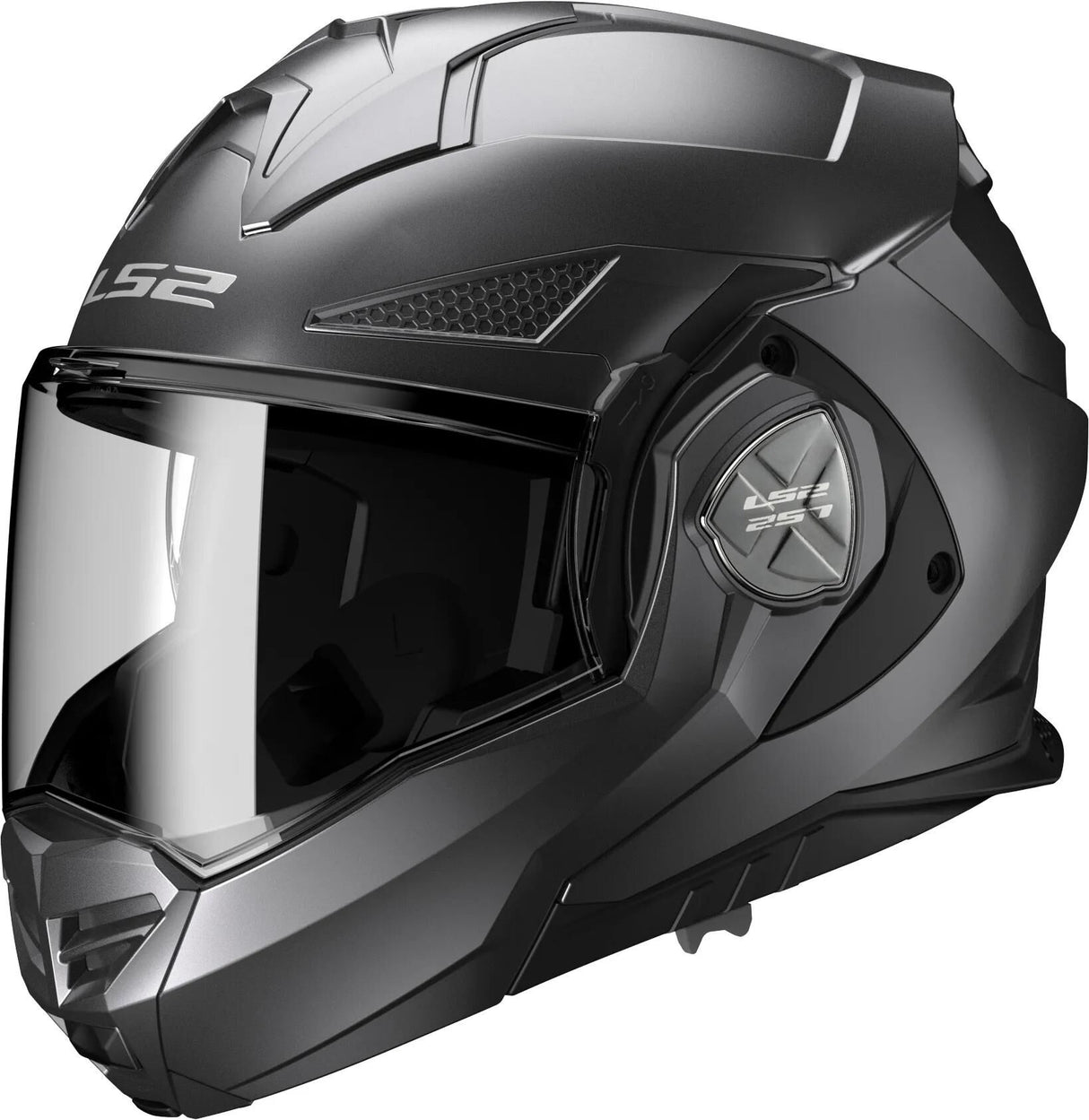 Ls2 flip-up hjelm ff901 advant x solid hjelm advant x grå mat gr. xxl