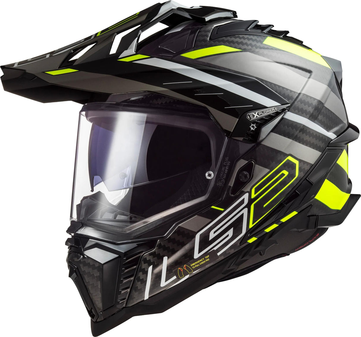 Ls2 enduro hjelm mx701 explorer carbon edge hjelm explorer edge carbon sw ge ti gr. xl