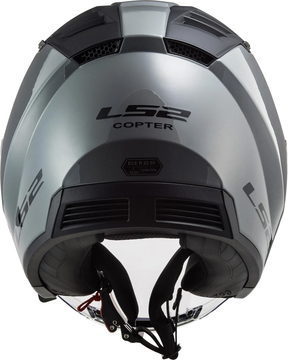 Ls2 jet hjelm på 600 copter ii solid hjelm copter ii soli nardo grå gr. l