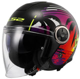 Ls2 jet hjelm of620 klassisk palmehjelm of620 classy palm black gr. s
