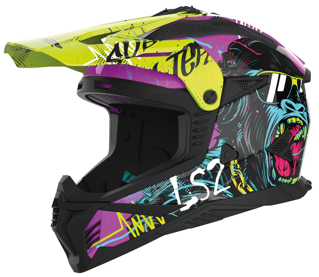 Ls2 motocross hjelm mx708 fast ii gorilla hjelm mx708 fast ii gorilla vi ge gr. xl