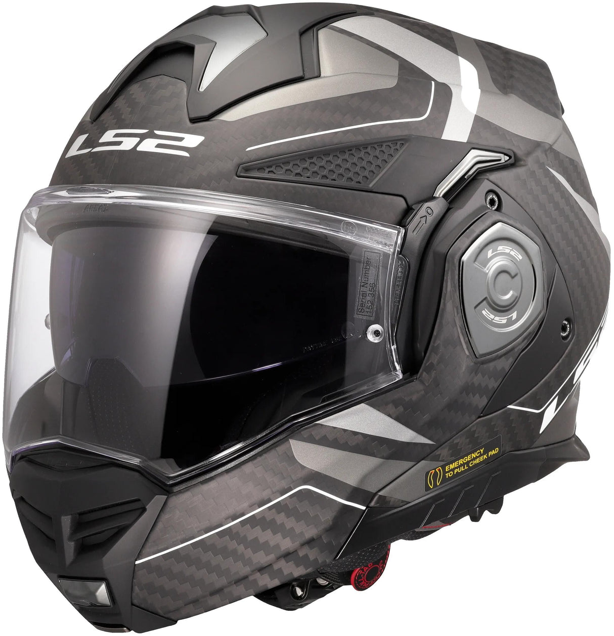 Ls2 klaphelm ff901 advant x carbon horizon hjelm advant x carbo horizon sølvgrå mat