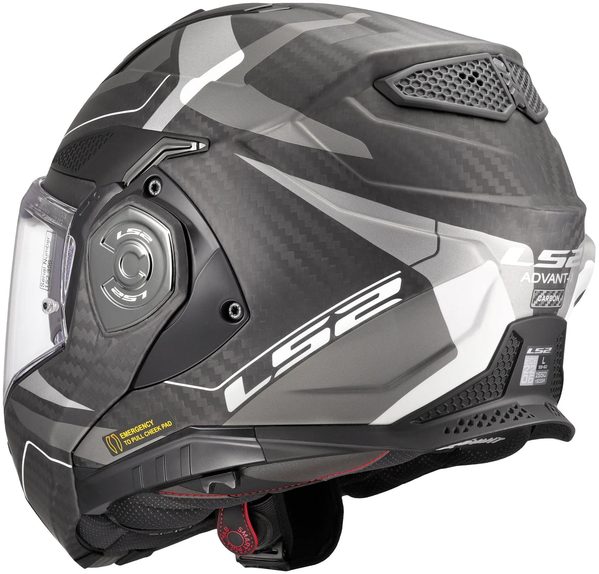 Ls2 klaphelm ff901 advant x carbon horizon hjelm advant x carbo horizon sølvgrå mat