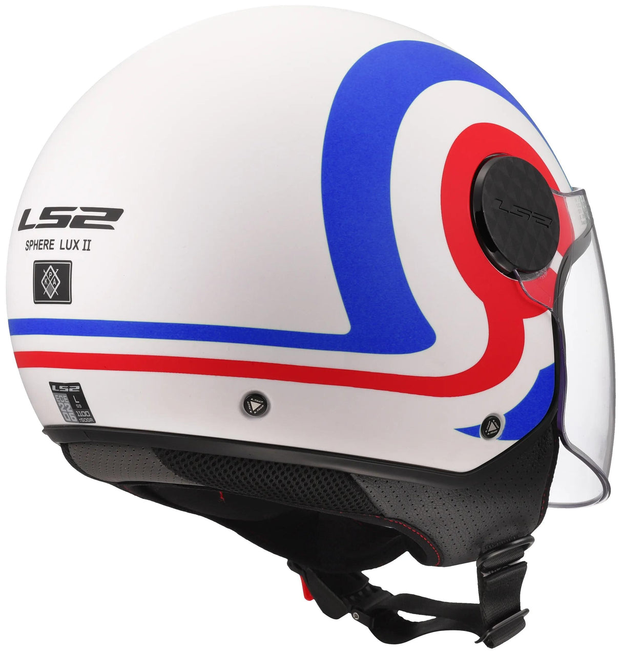 Ls2 jet hjelm of558 sphere lux ii urby hjelm sphere lux ii urby hvid bl rød mat s