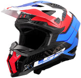 Ls2 motocross hjelm mx703 x-force galuo hjelm x-force galuo hvid rød blå gr. xxl