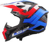 Ls2 motocross hjelm mx703 x-force galuo hjelm x-force galuo hvid rød blå gr. xxl