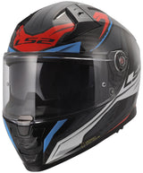Ls2 helhjelm ff811 vektor ii carbon savage ff811 vektor ii hjelm c savage hvid blå rød s