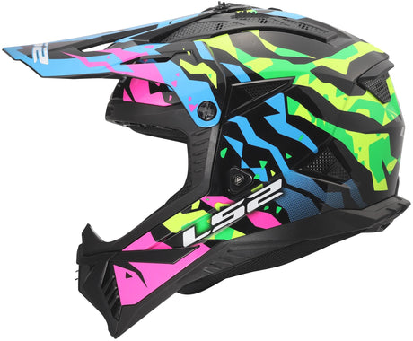 Ls2 motocross hjelm mx708 fast ii grotesk hjelm mx708 fast ii grotesk bl pink grøn x