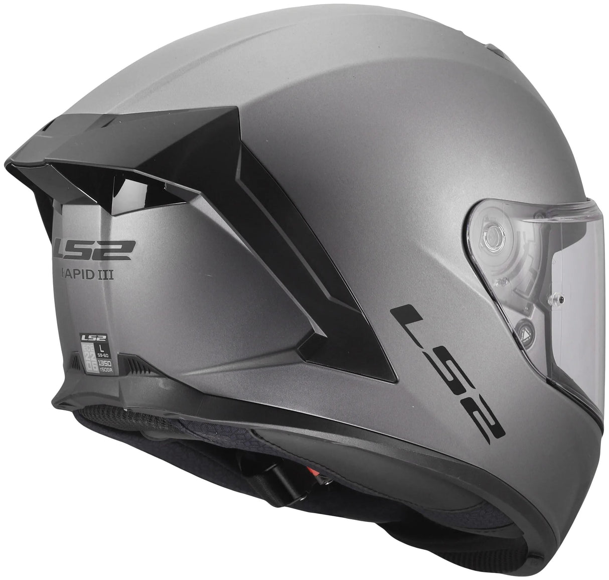 Ls2 helhjelm ff820 rapid iii solide hjelme ff820 rapid i solid mat titanium m
