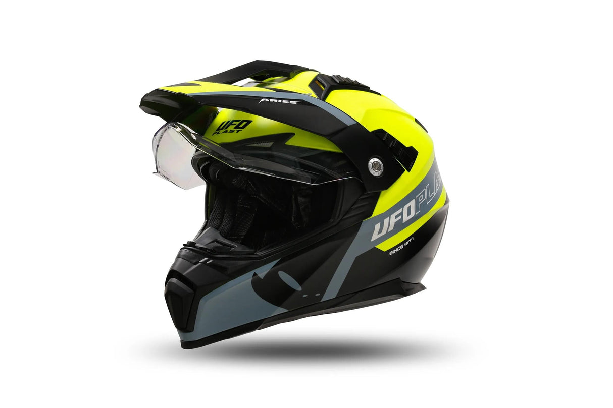 Ufo plast enduro hjelm aries hjelm aries s gul sort