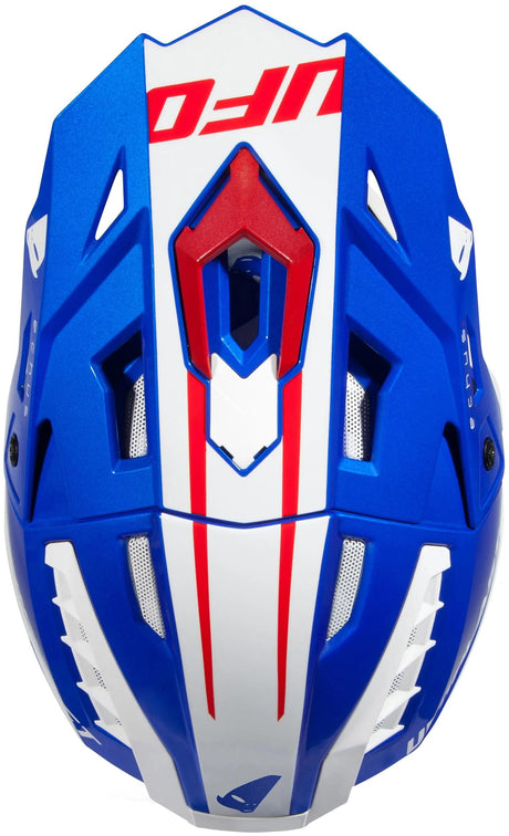 Ufo plast motocross hjelm echus hjelm echus xs blå hvid rød