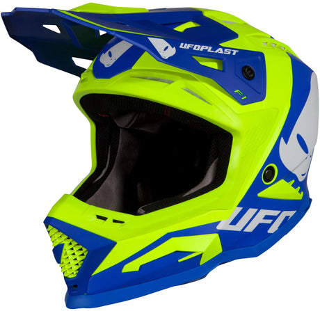 Ufo plast motocross hjelm echus hjelm echus xxl blå yel. Matt