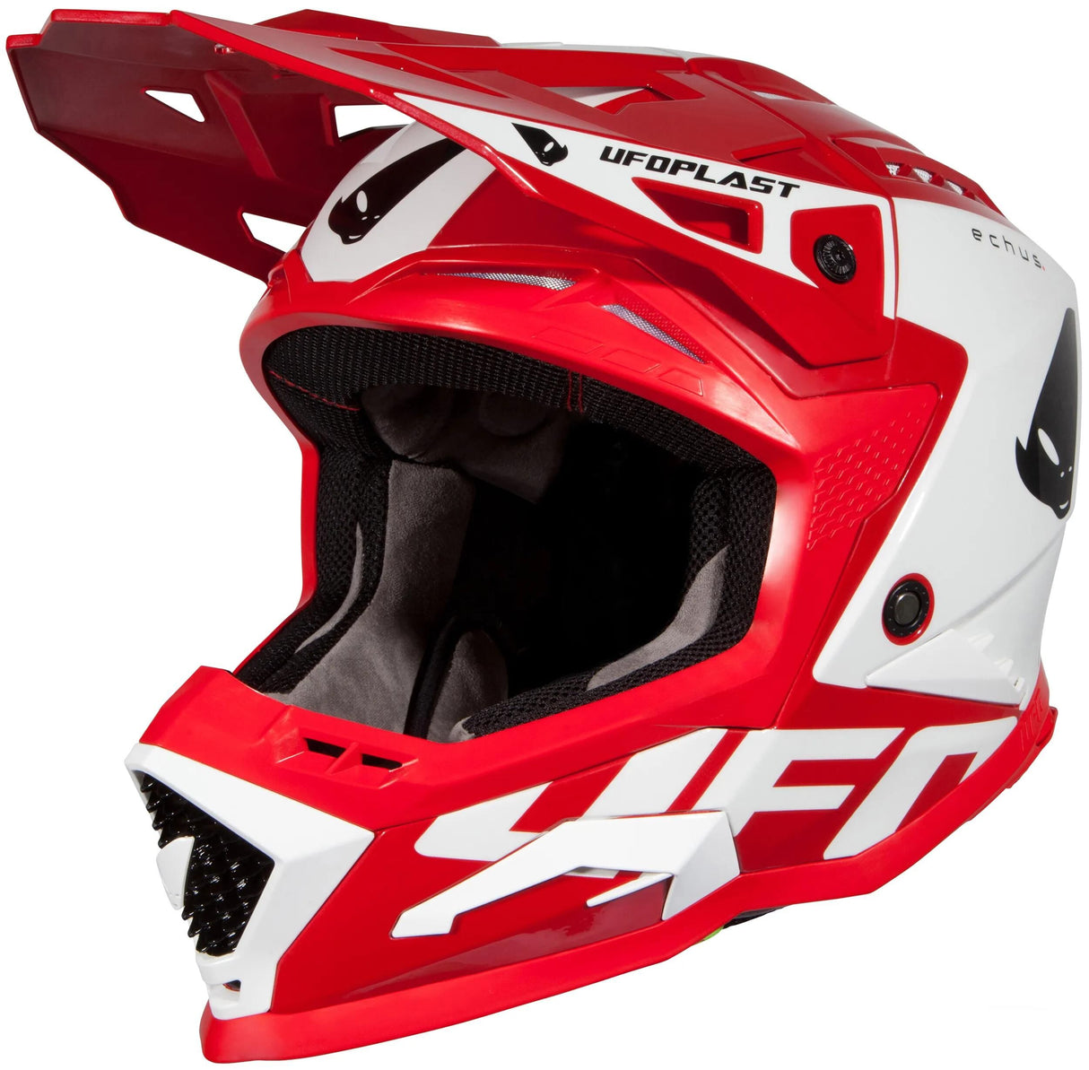 Ufo plast motocross hjelm echus hjelm echus m rød hvid