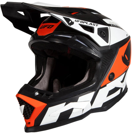 Ufo plast motocross hjelm echus hjelm echus m bl. orange hvid mat