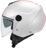 Ufo plast jet hjelm nixie hjelm ufo nixie jet hvid rød gr. s
