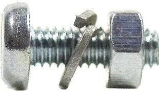 Fix-nippel nummerplade skrue nr. skjoldskrue m4x16 zink pk.a 100 stk