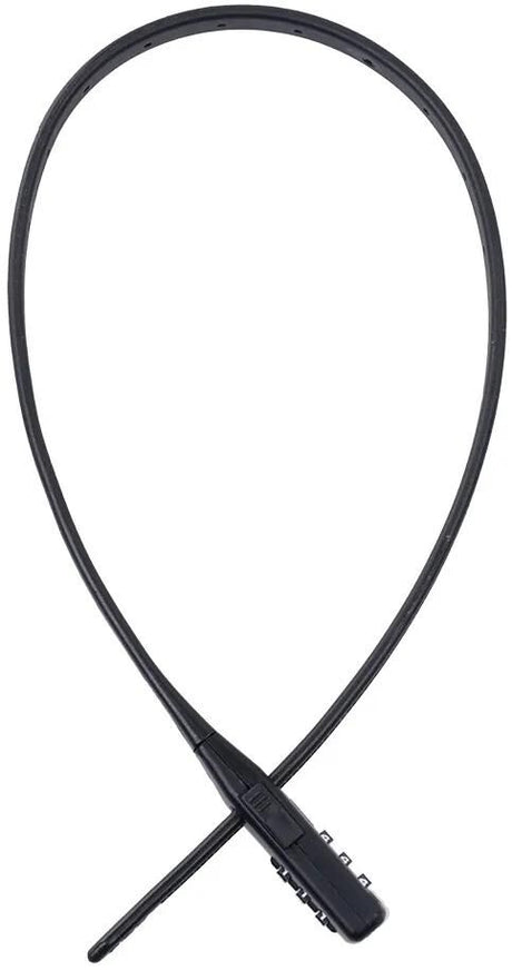 Oxford kabellås kombi lynlås kabellås 47cm sort