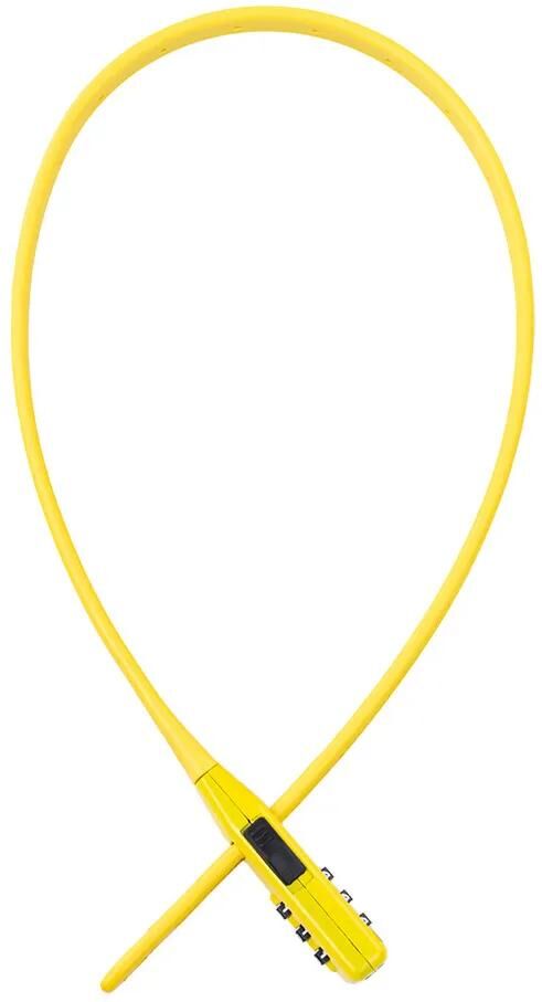 Oxford kabellås kombi lynlås kabellås 47cm gul