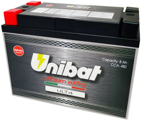 Unibat lifepo4 batteri ult4 batteri ult4 4pin lithium ekstra