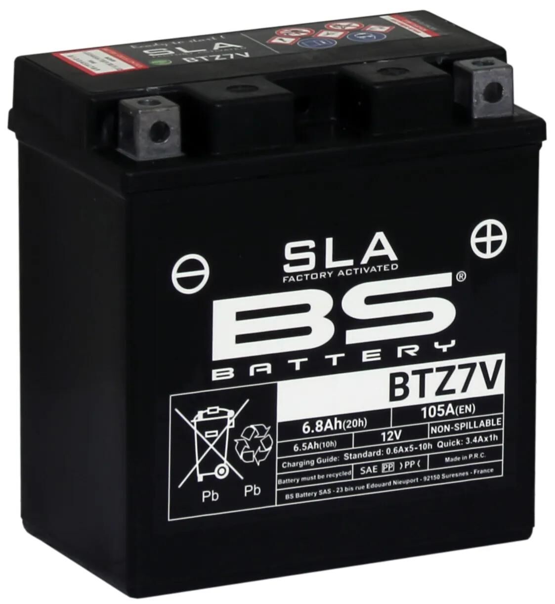 Bs batteri batteri btz7v batteri btz7v bs sla