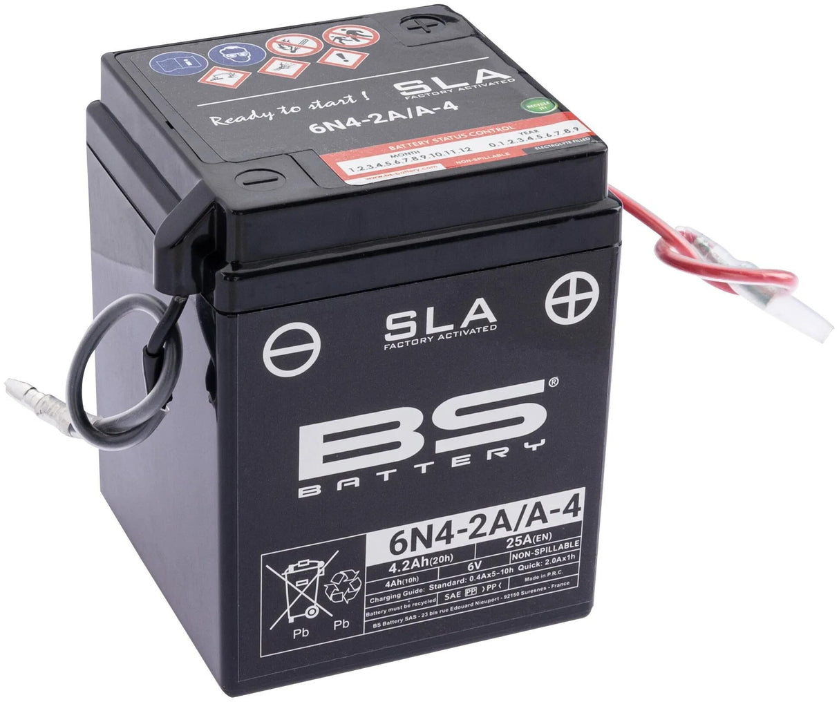 Bs-batteri batteri 6n4-2a a-4 6n4-2a-4 batteri 6n4-2a a4 bs sla
