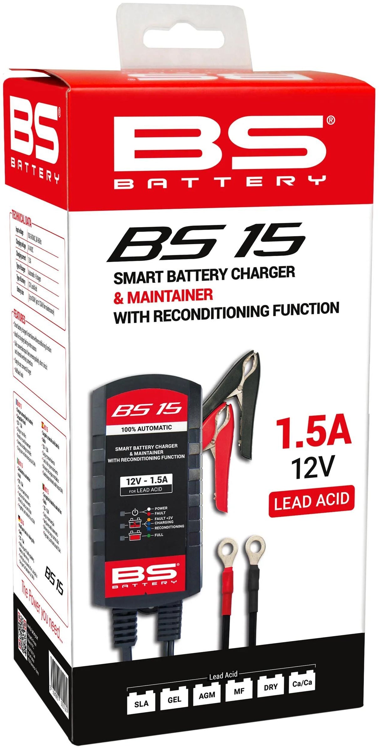 BS-batteri batterioplader bs15 oplader bs15,bs-opladning 1.5a