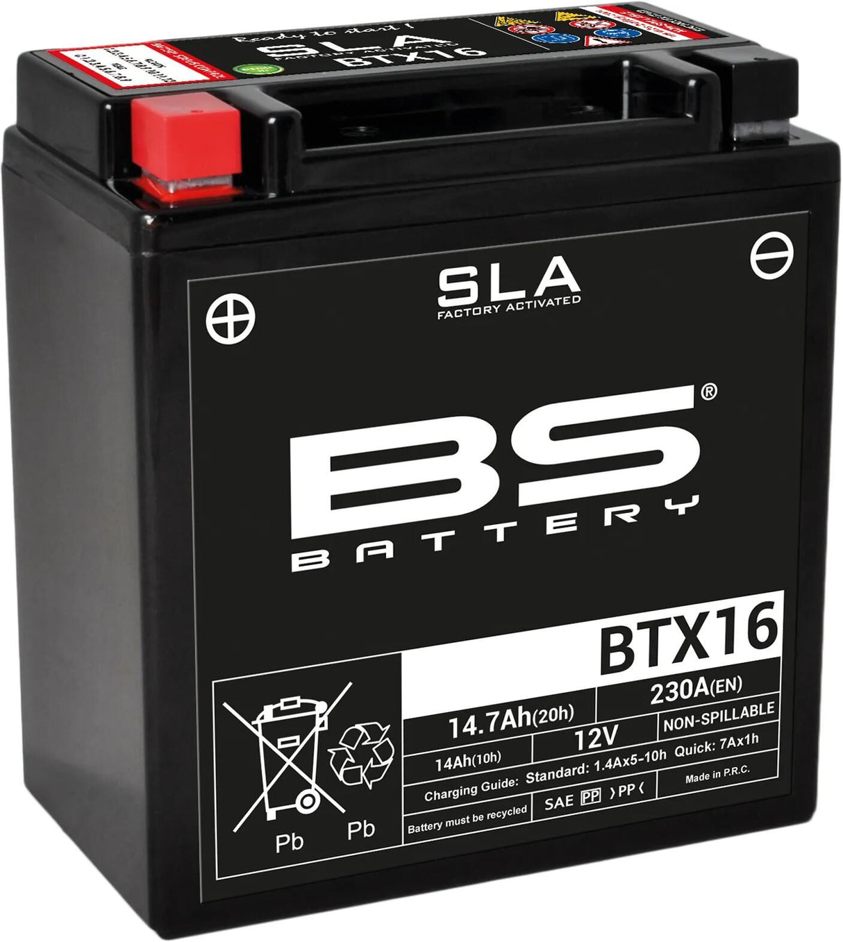 Bs-batteri batteri btx16 btx16-bs batteri btx16 bs sla