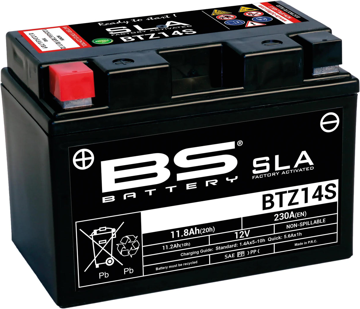 Bs-batteri batteri btz14s btz14s-bs batteri btz14s bs sla