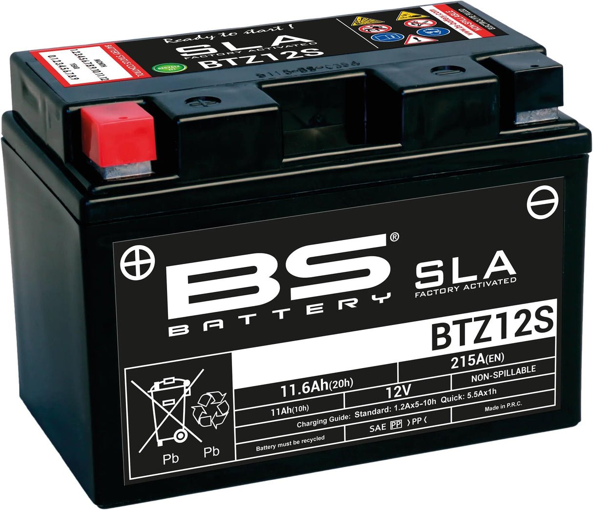 Bs-batteri batteri btz12 btz12s-bs batteri btz12s bs sla