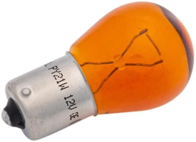 Spahn kuglelampe pære 12v 21w gul bau15s