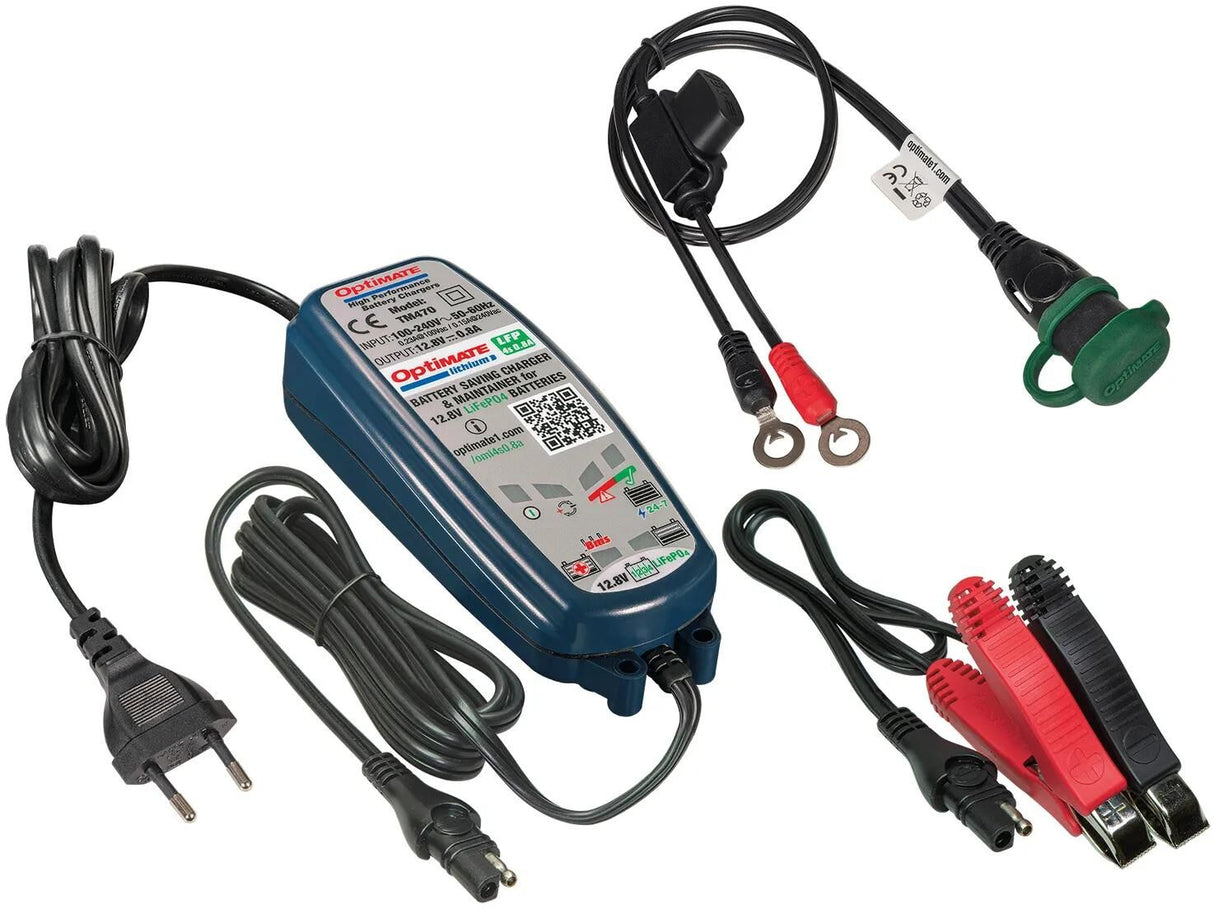 Tecmate batterioplader optimate lithium 4s 0.8a optimate 4s oplader lithium 0.8a