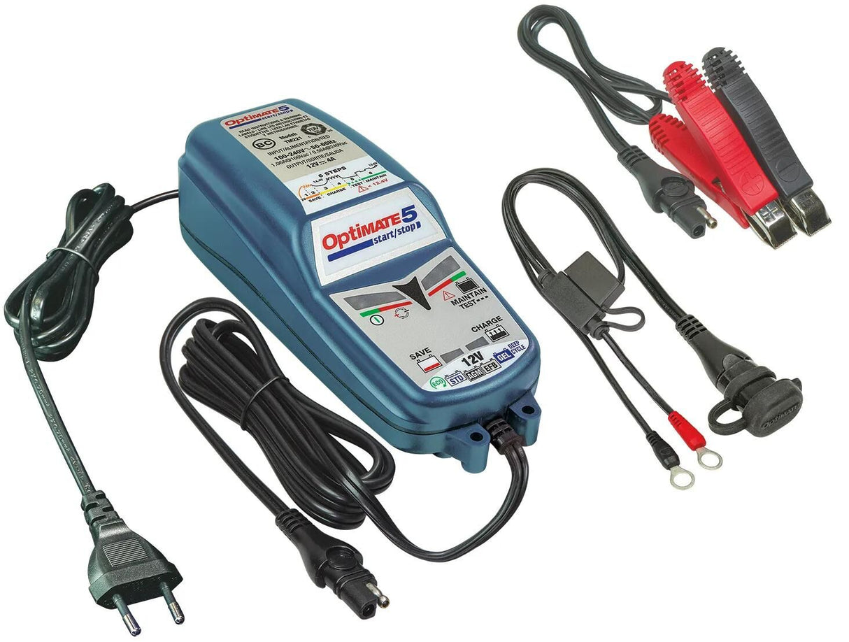 Tecmate batterioplader optimate 5 start stop optimate 5 oplader 4a
