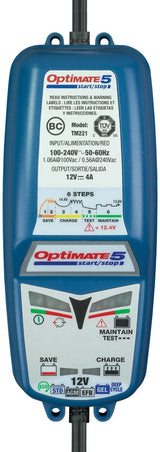 Tecmate batterioplader optimate 5 start stop optimate 5 oplader 4a