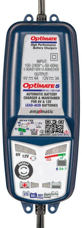 Tecmate batterioplader optimate 5 select optimate 5 oplader voltmatic 6v 12v