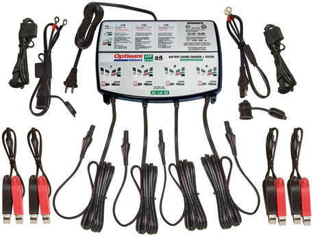 Tecmate batterioplader optimate lithium 4x0.8a optimate oplader lithium 0.8v quad bank