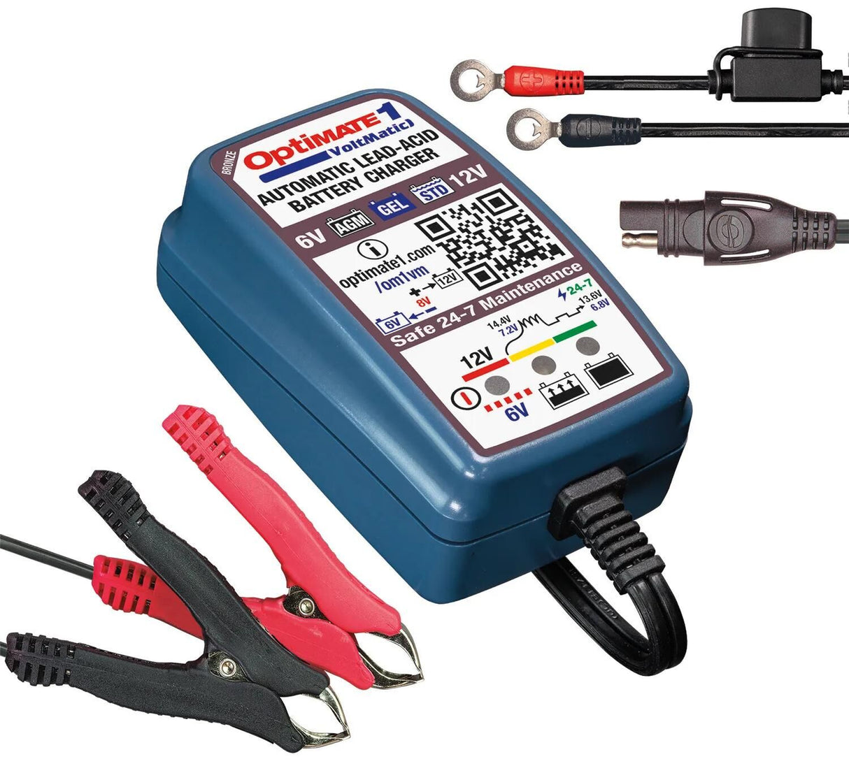 Tecmate batterioplader optimate1 voltmatic optimate 1 oplader voltmatic