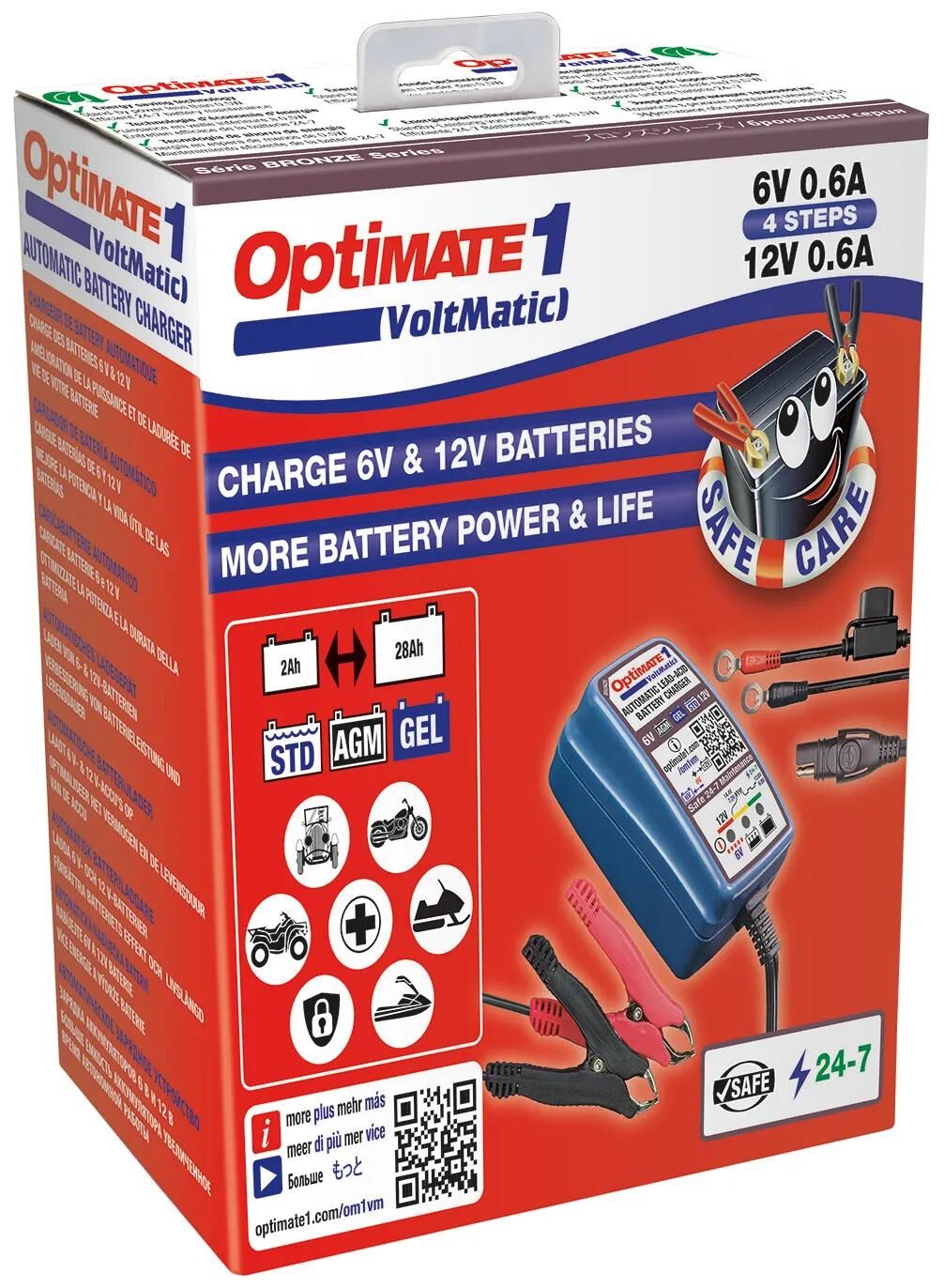 Tecmate batterioplader optimate1 voltmatic optimate 1 oplader voltmatic