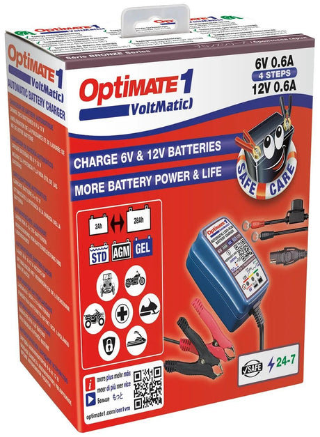 Tecmate batterioplader optimate1 voltmatic fra optimate 1 voltmatic