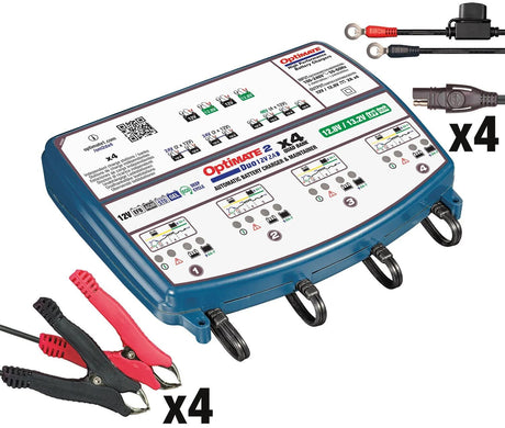 Tecmate batterioplader optimate 2 duo optimate 2 oplader duo 4er bank