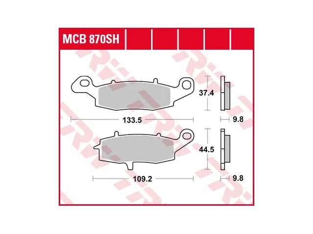 TRW bremseklodser mcb 870 bremseklodser sinter mcb 870 sh